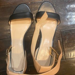 Black and tan sandal